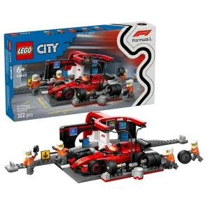 LEGO® City 60443 Postanek v boksih F1® in osebje z avtomobilom Ferrari