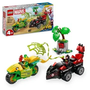 LEGO® Marvel Spidey in njegovi čudoviti prijatelji 11198 Spin, Electro in preganjanje z dinozavrskim vozilom