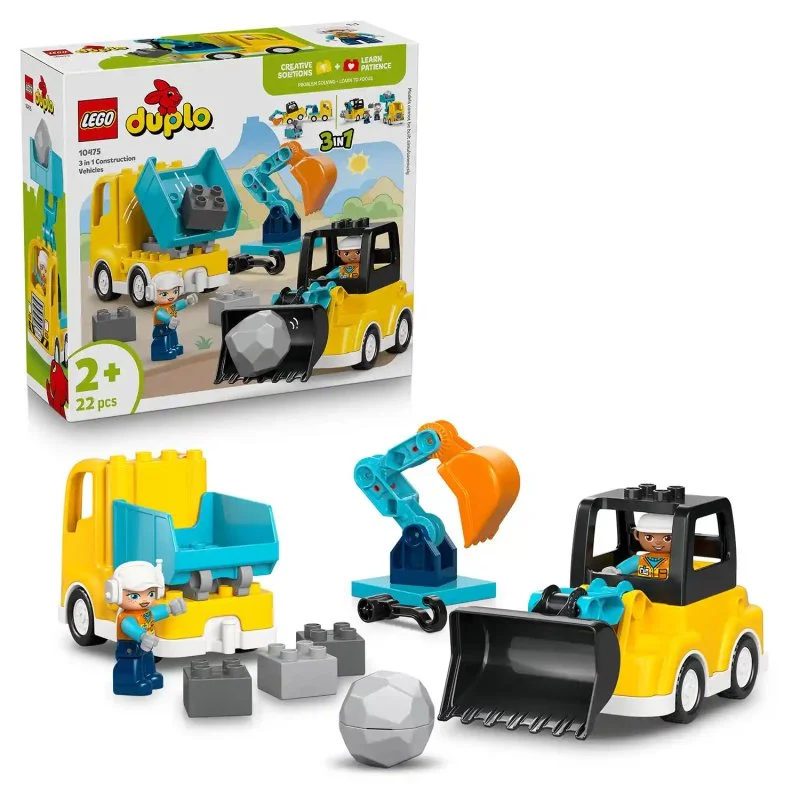 DUPLO® 10475 Vozila na gradbišču 3 v 1