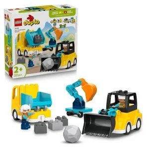LEGO® DUPLO® 10475 Vozila na gradbišču 3 v 1