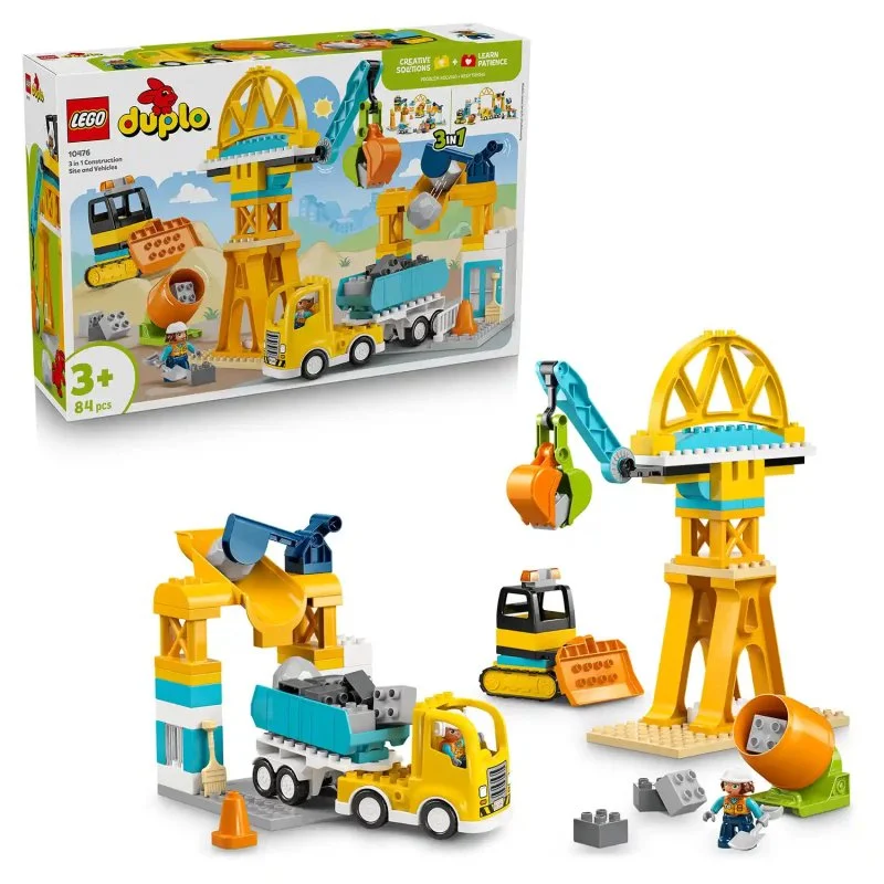 DUPLO® 10476 Gradbišče in vozila 3 v 1