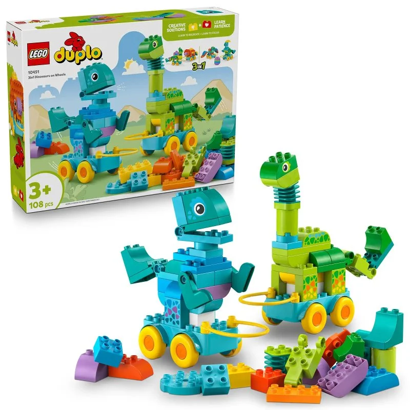 DUPLO® 10451 3 v 1: Dinozavri na kolesih