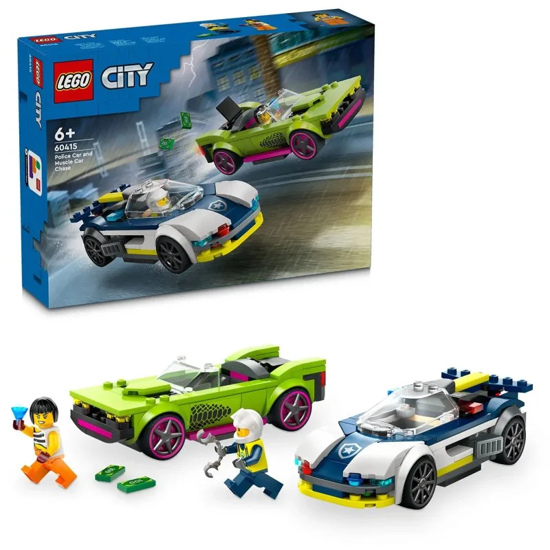 City 60415 Preganjanje policijskega avtomobila in športnega avtomobila