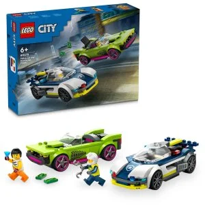 LEGO® City 60415 Preganjanje policijskega avtomobila in športnega avtomobila