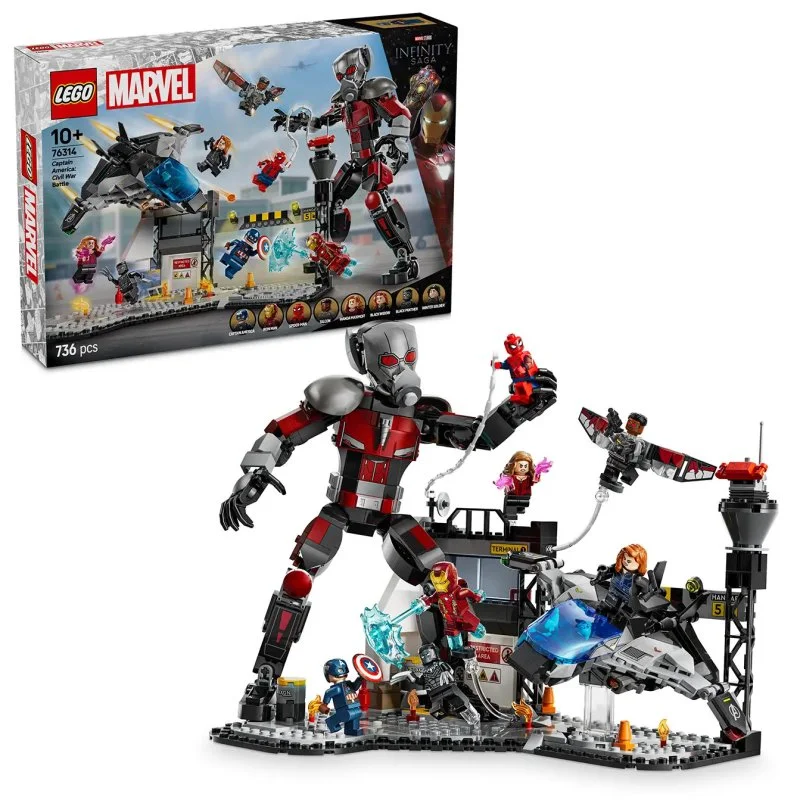 Marvel 76314 Akcijska bitka – Captain America: Državljanska vojna