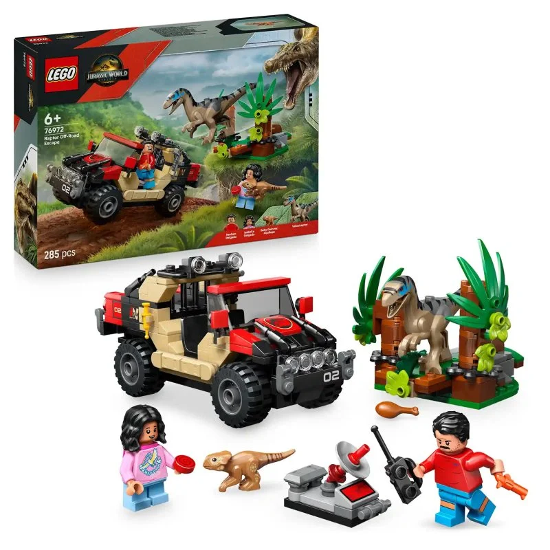 Jurassic World 76972 Pobeg pred raptorjem v terenskem vozilu