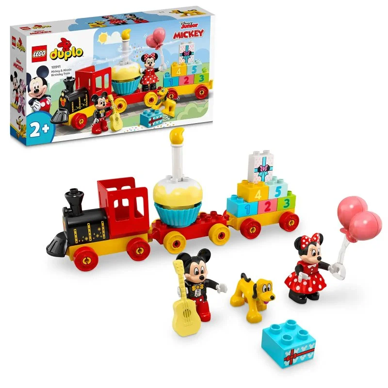 DUPLO® ǀ Disney 10941 Rojstnodnevni vlakec Mickeyja in Minnie