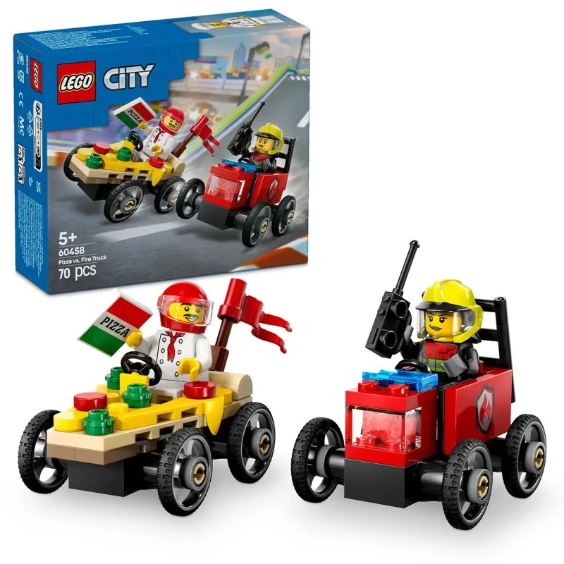 City 60458 Dirkalni paket: Dostava pice vs. gasilski avto
