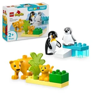 LEGO® DUPLO® 10442 Družine divjih živali: Pingvini in levi
