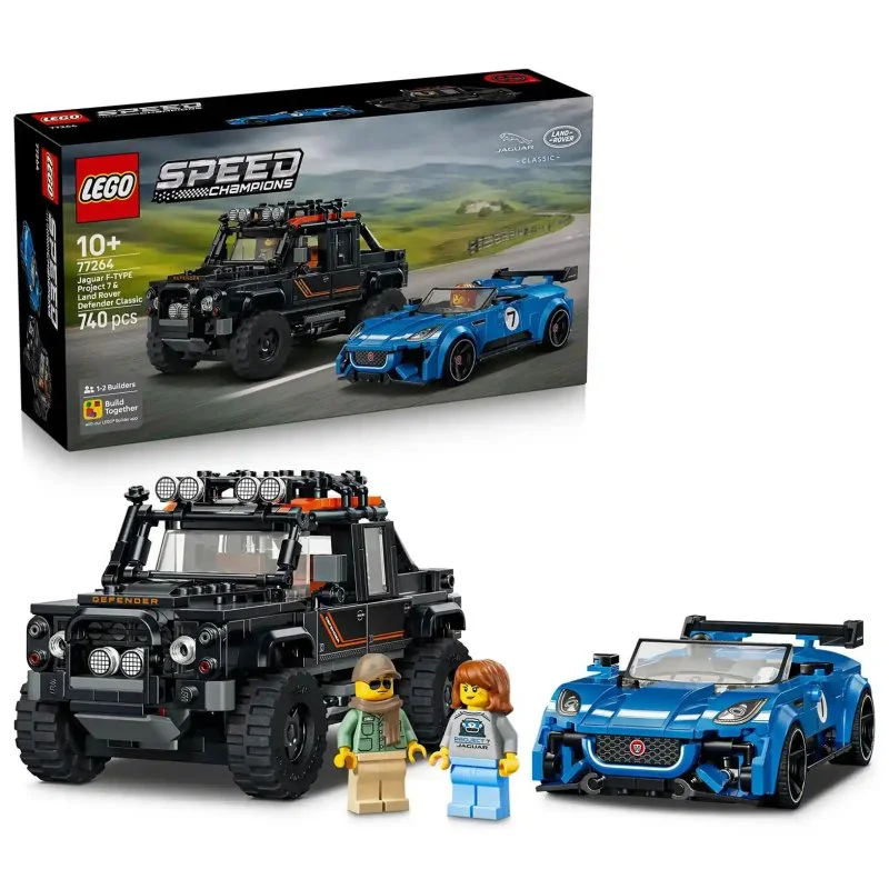 Speed Champions 77264 Jaguar Project 7 in Land Rover Defender