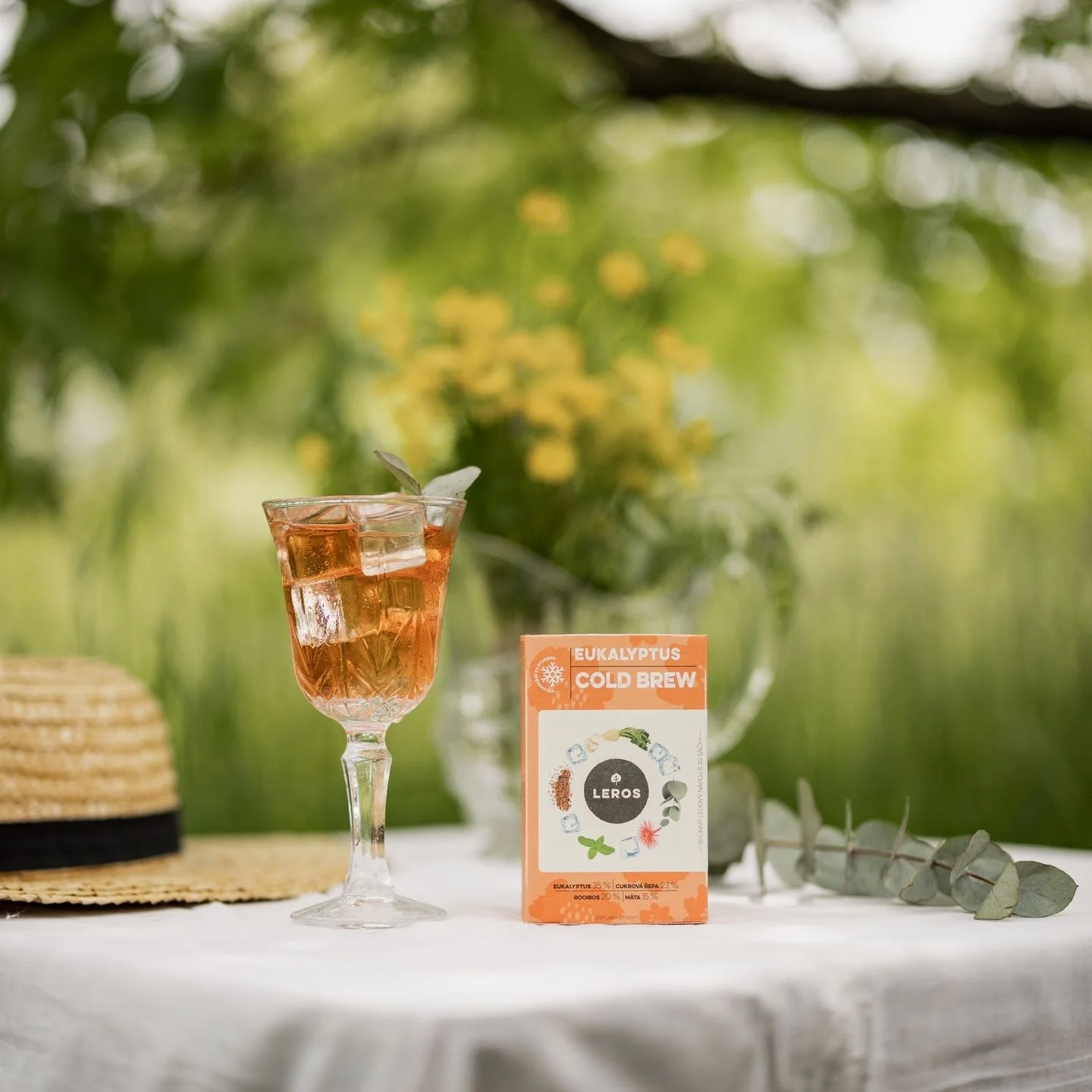LEROS Zeliščna mešanica Eukaliptus Cold Brew - čajne vrečke (20 x 1,8 g) - za pripravo ledenega čaja