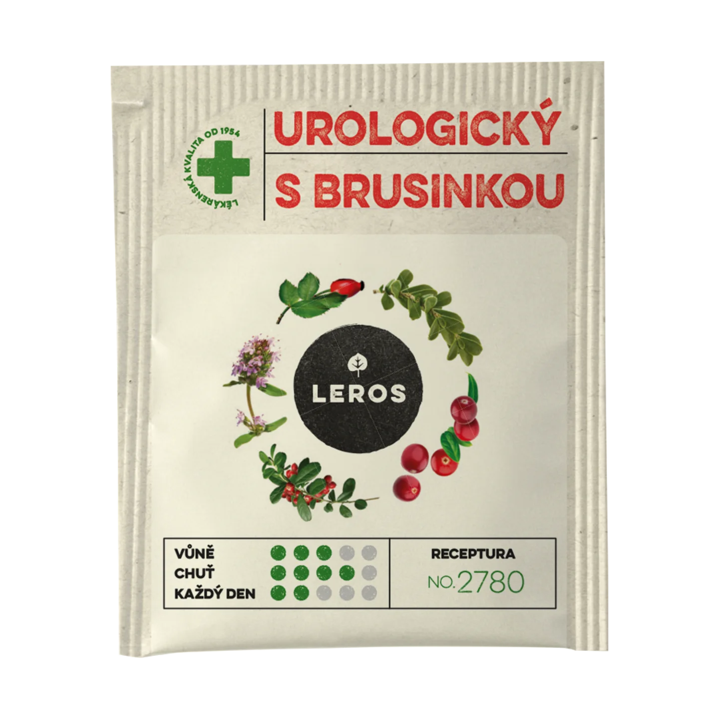 LEROS Zeliščni urološki čaj z brusnico - filter vrečke (20 x 1,5 g) - podpira zdravje sečil