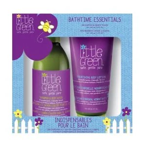 Little Green KIDS Bathtime Essentials Box za otroke (gel za prhanje + mleko za telo) +180 ml