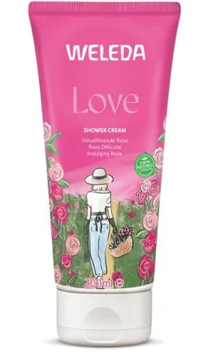 Weleda LOVE Pink krema za prhanje 200 ml
