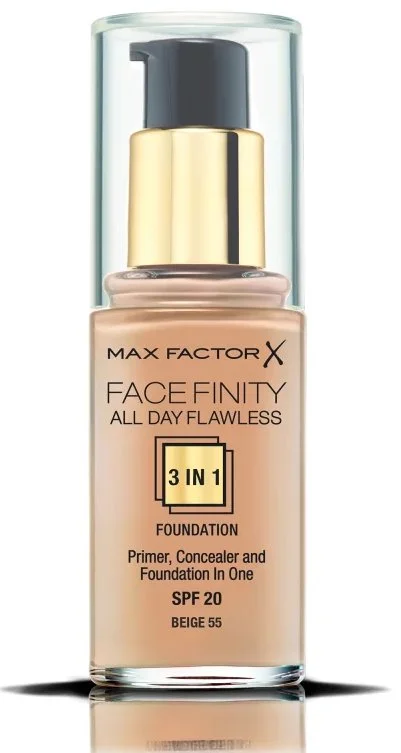 Facefinity 3v1 tekoči puder - 55 Beige 30 ml
