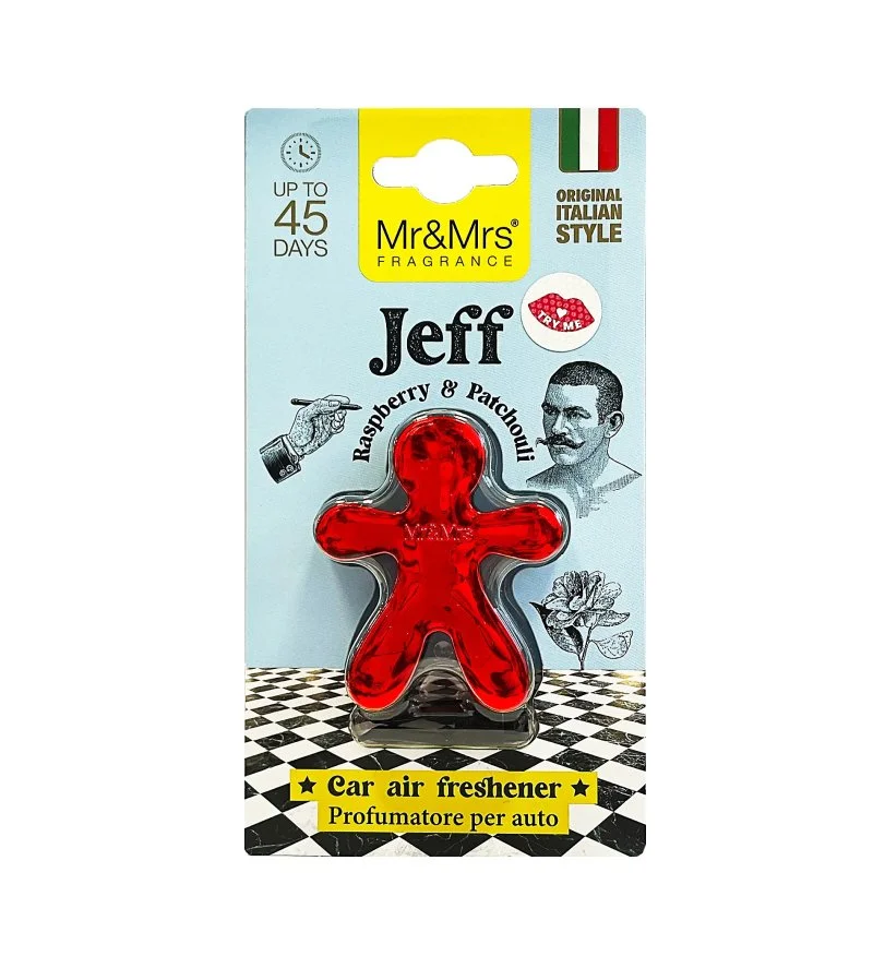 Jeff Chrome Malina & Pačuli dišava za avto rdeča
