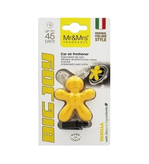 Mr&Mrs Fragrance Big Joy Vanilla dišava za avto rumena