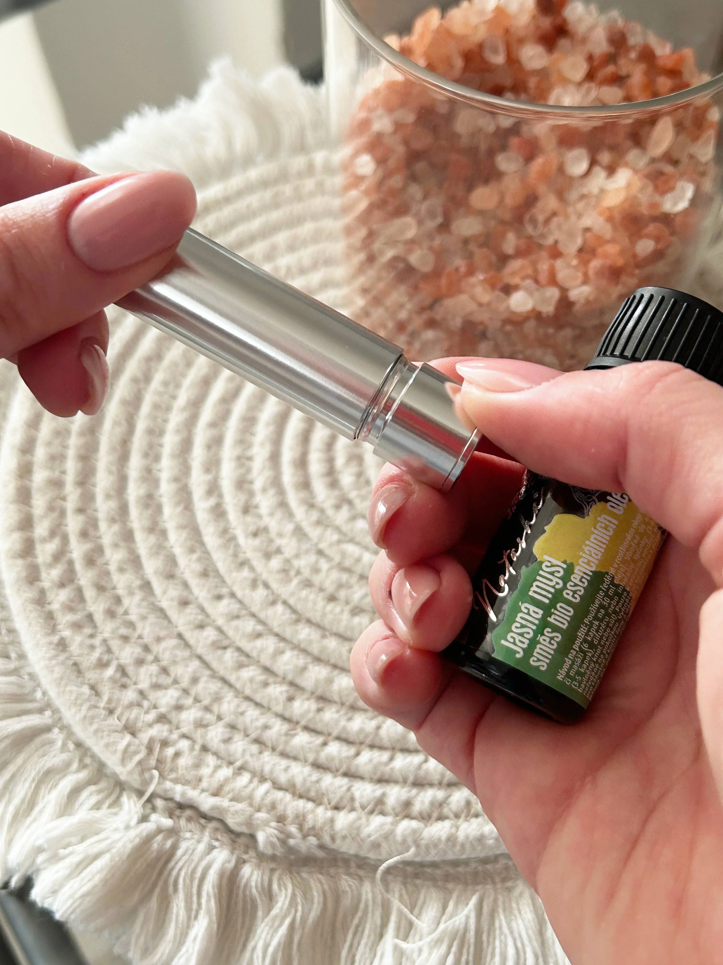 Natasha Aroma set z inhalatorjem - Jasna misel - sveža pomaranča, poprova meta in rožmarin