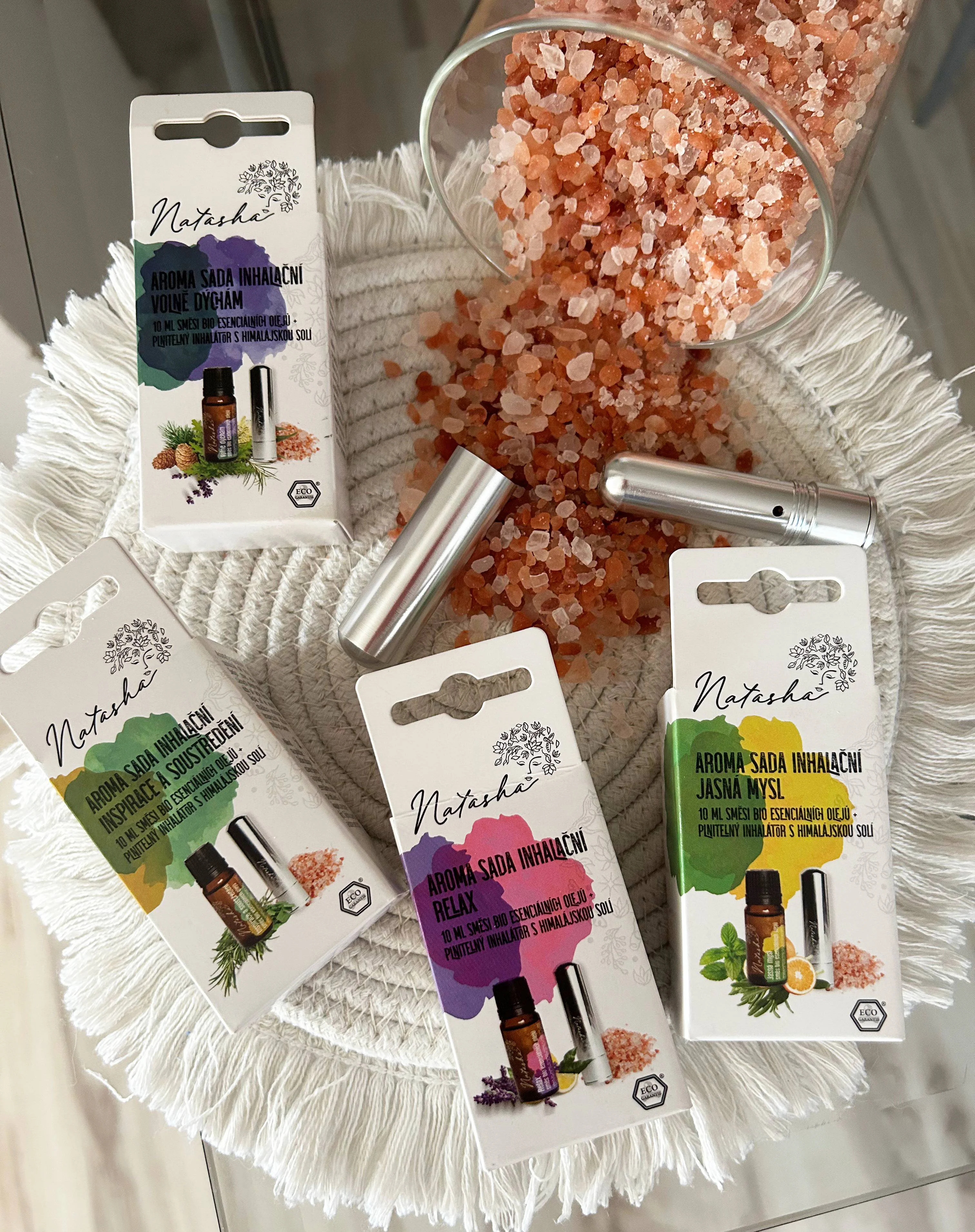 Natasha Aroma komplet z inhalatorjem - Lahko diham - pomoč pri zamašenem nosu