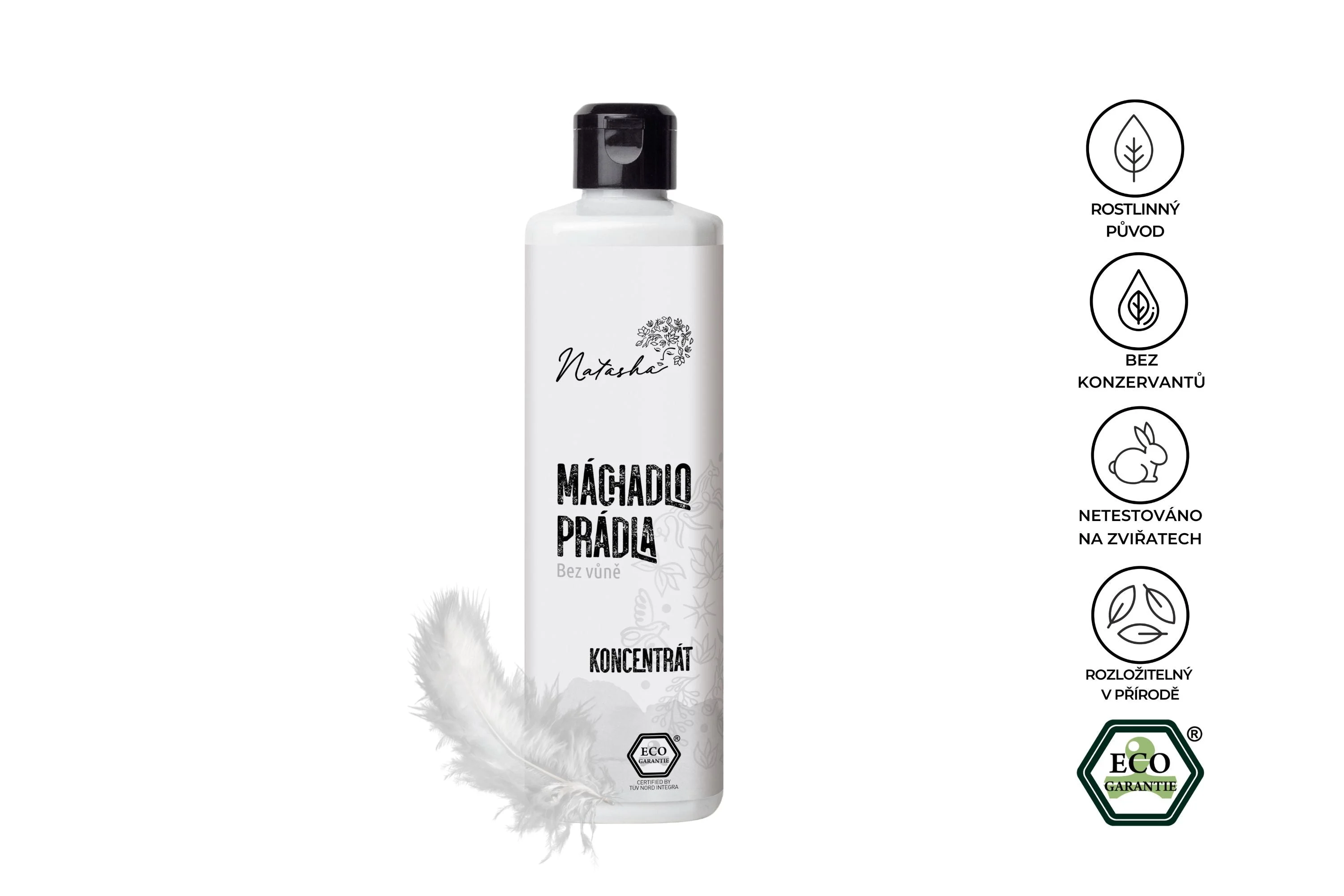 Natasha Izpiralo za perilo brez vonja - koncentrat 500 ml - ščiti oblačila in vašo kožo