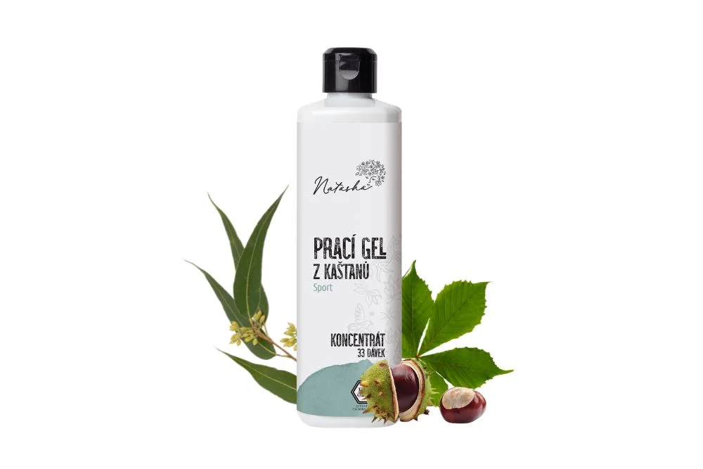 Natasha Pralni gel iz kostanja Sport - koncentrat 500 ml - 33 pralnih odmerkov v 500 ml