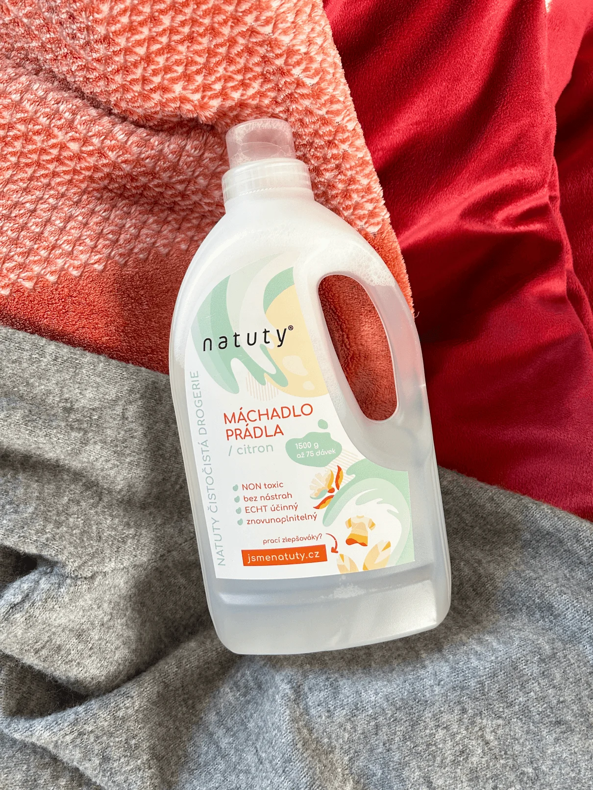 Natuty Sredstvo za izpiranje perila z vonjem limone 1 l