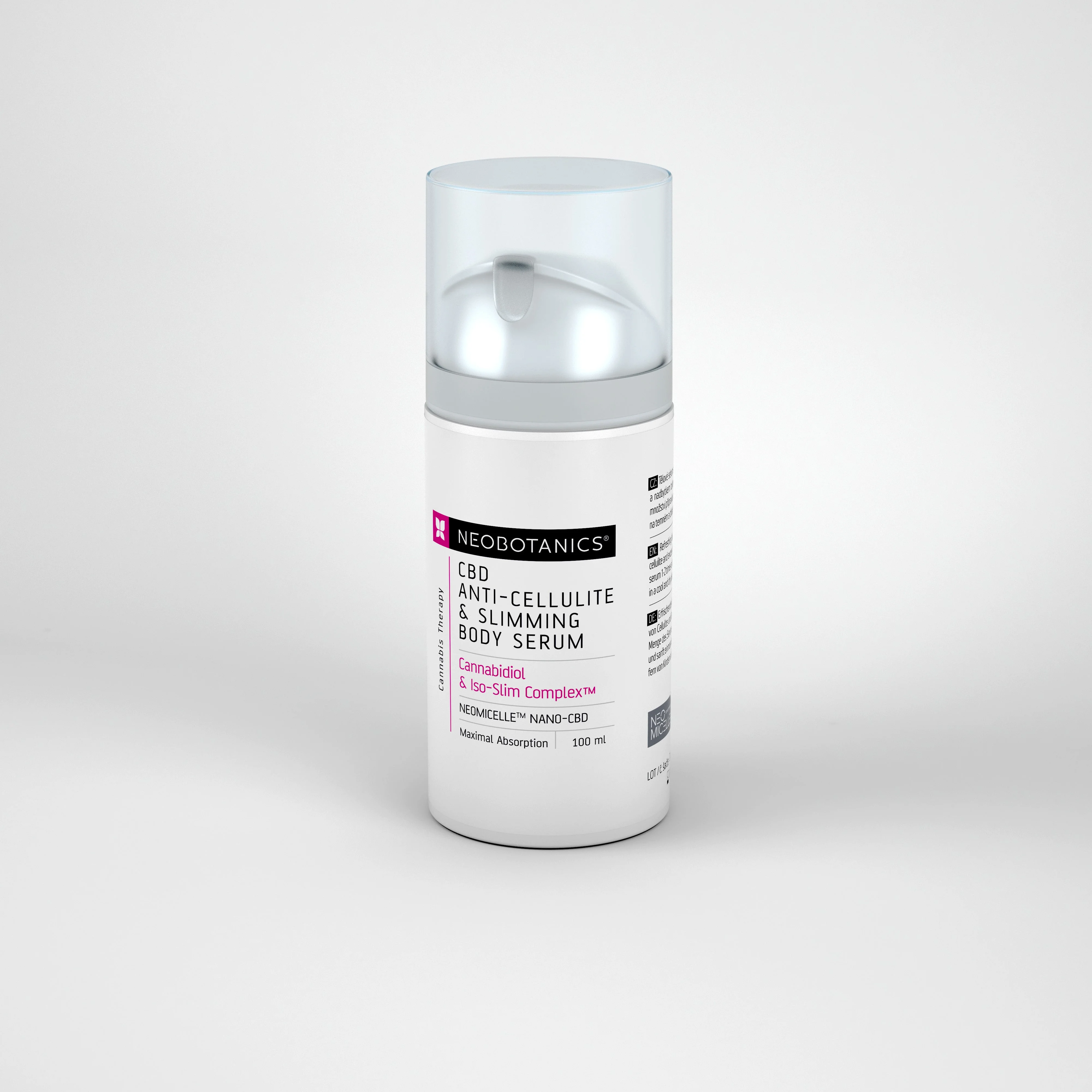 Neobotanics Anticelulitni in shujševalni gel s konopljo (100 ml) - za nego kože, nagnjene k celulitu