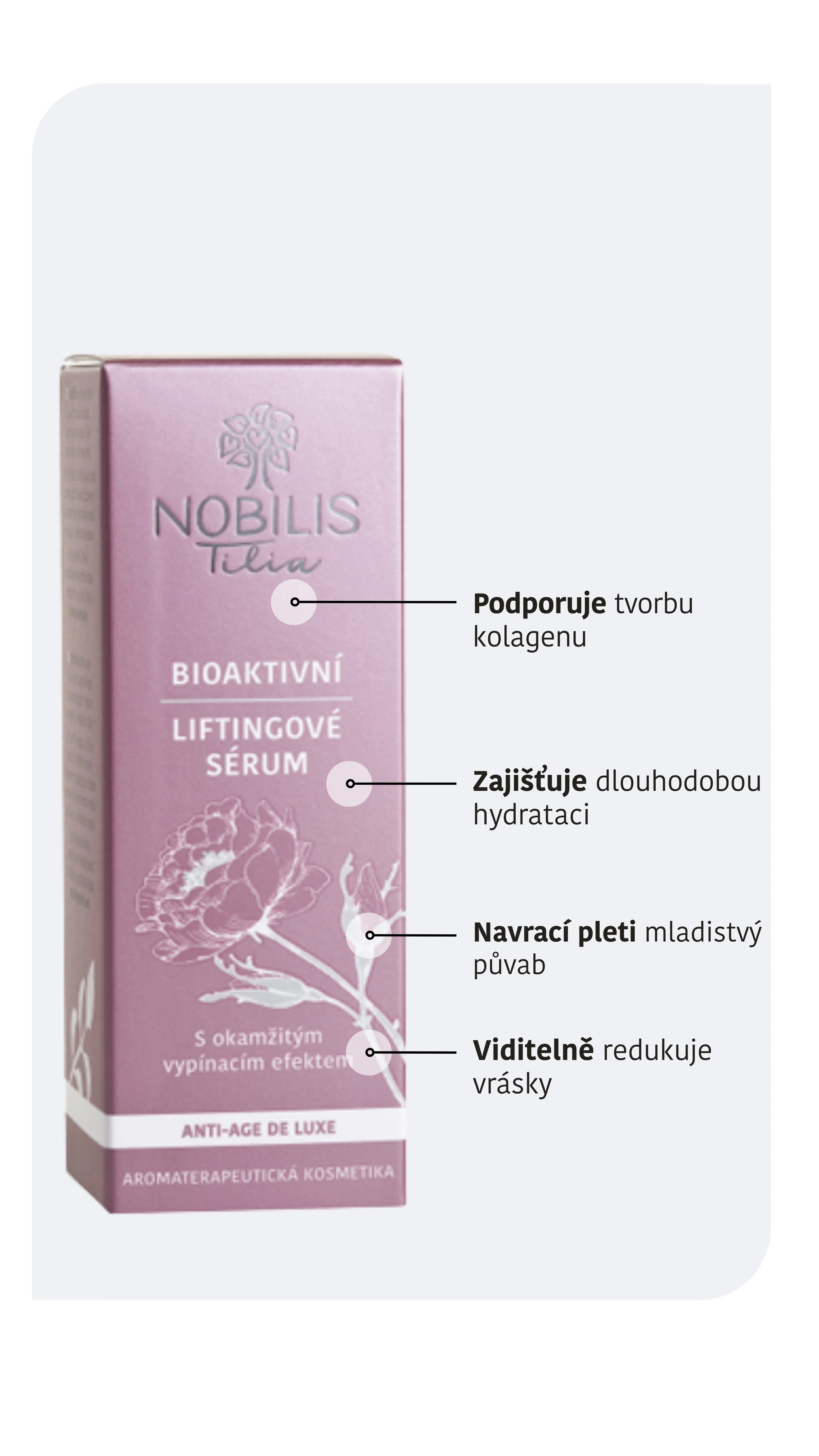Nobilis Tilia Bioaktivni lifting serum (15 ml) - za zrelo kožo in pigmentne madeže