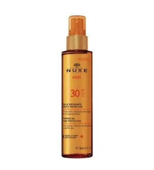 Nuxe Sun olje za sončenje za porjavitev obraza in telesa SPF 30