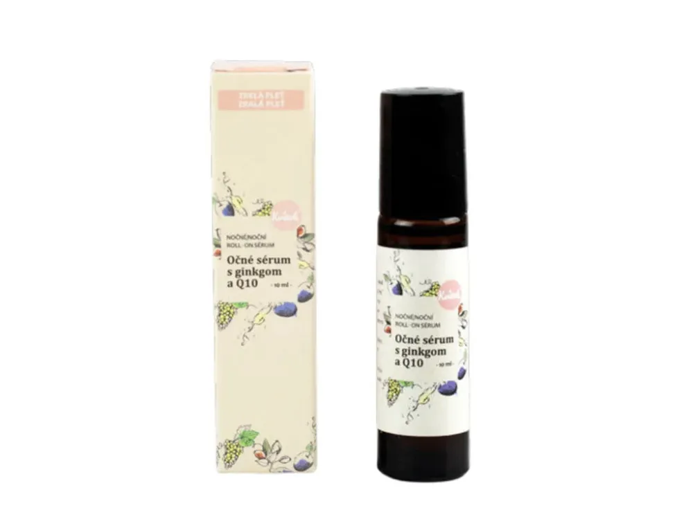 Kvitok Serum za oči z ginko in Q10 - nočni 10 ml Roll-on