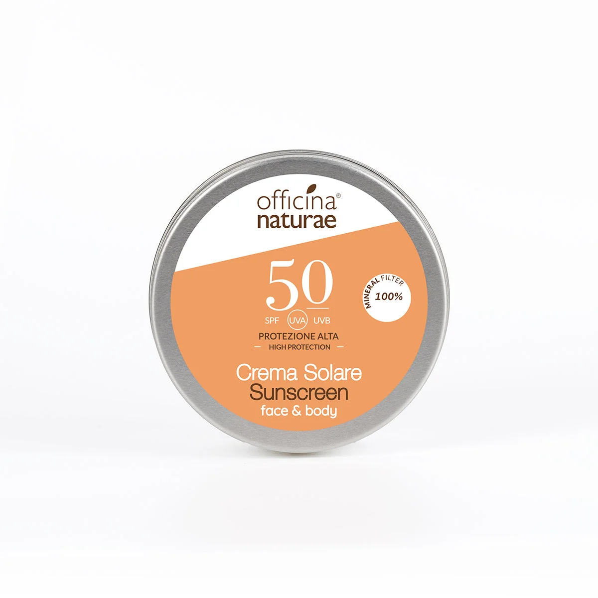 Officina Naturae Krema za sončenje SPF 50 v kovinski posodici (75 ml) - brez dišav
