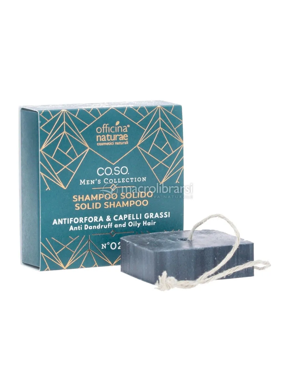 Officina Naturae Trdni šampon proti prhljaju za moške za mastne lase N°02 (50 g)