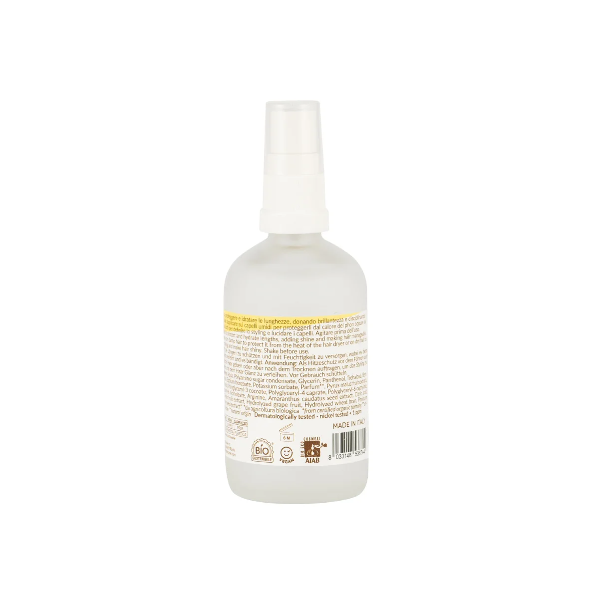 Officina Naturae Negovalni sprej za toplotno zaščito las (100 ml) - lase ščiti, vlaži in jim daje sijaj