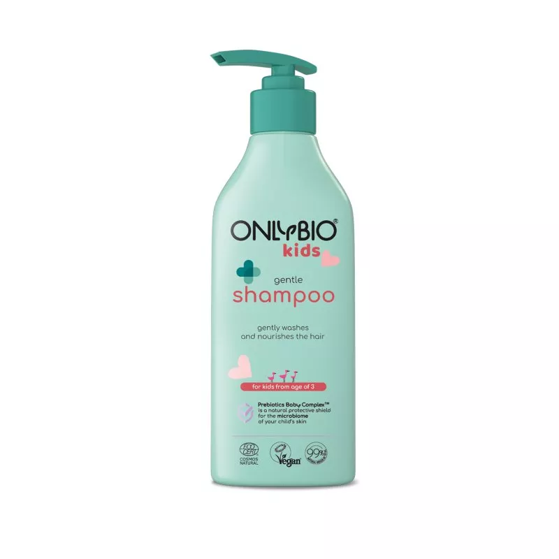 OnlyBio Nežen šampon za otroke od 3. leta dalje (300 ml) - ne zamaši in ne zbada oči