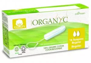 Organyc Tamponi navadni (16 kosov) - 100 % organski bombaž, 2 kapljici
