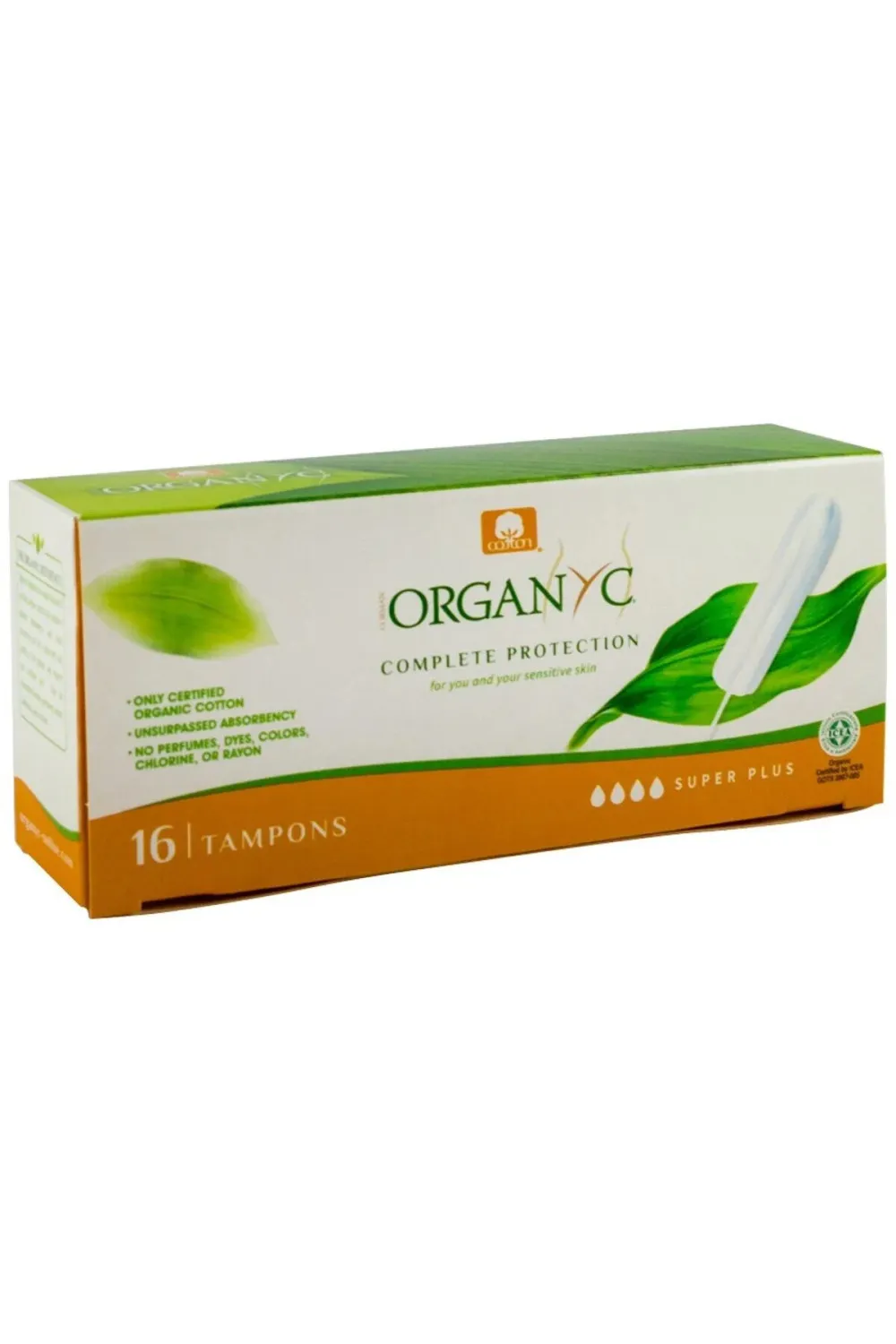 Organyc Tamponi Super Plus (16 kosov) - 100 % organski bombaž, 4 kapljice