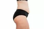 Pinke Welle Menstrualne spodnjice Black Bikini - srednje črne - htr. in lahka menstruacija (XL)