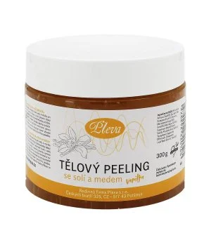 Pleva Telesni piling s soljo in medom (vanilija) 300 g