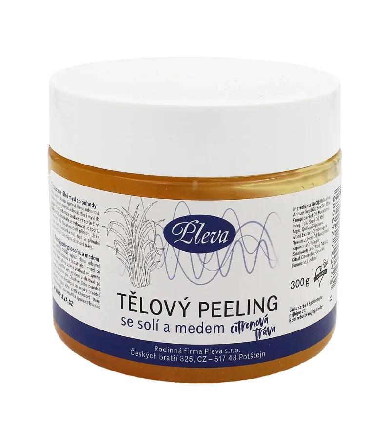 Piling za telo s soljo in medom (limonska trava) 300 g