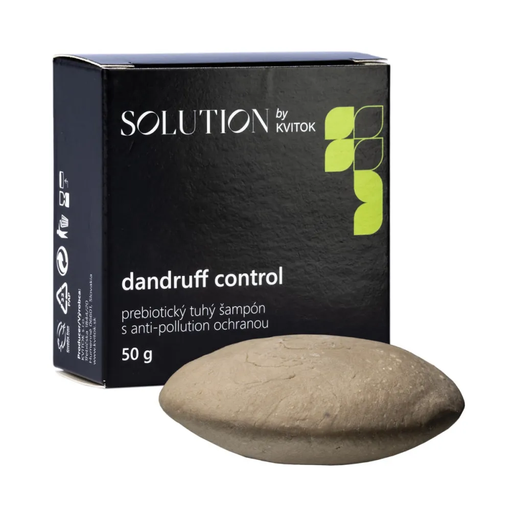 Kvitok Prebiotični trdni šampon z zaščito proti onesnaževanju Dandruff Control - 50 g
