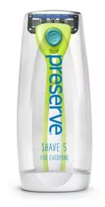 Preserve Brivnik Shave 5 (vključno z 1 glavo) - morsko modra