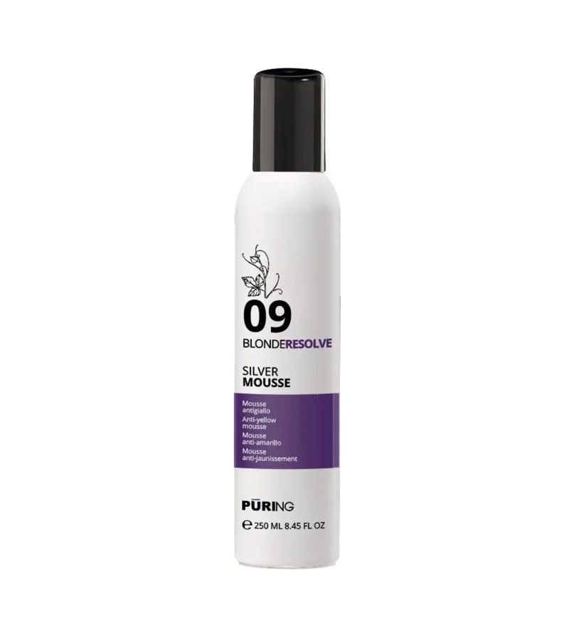 09 BlondeResolve Silver Mousse brezizpirna nevtralizacijska pena za blond, sive in beljene lase 250 ml