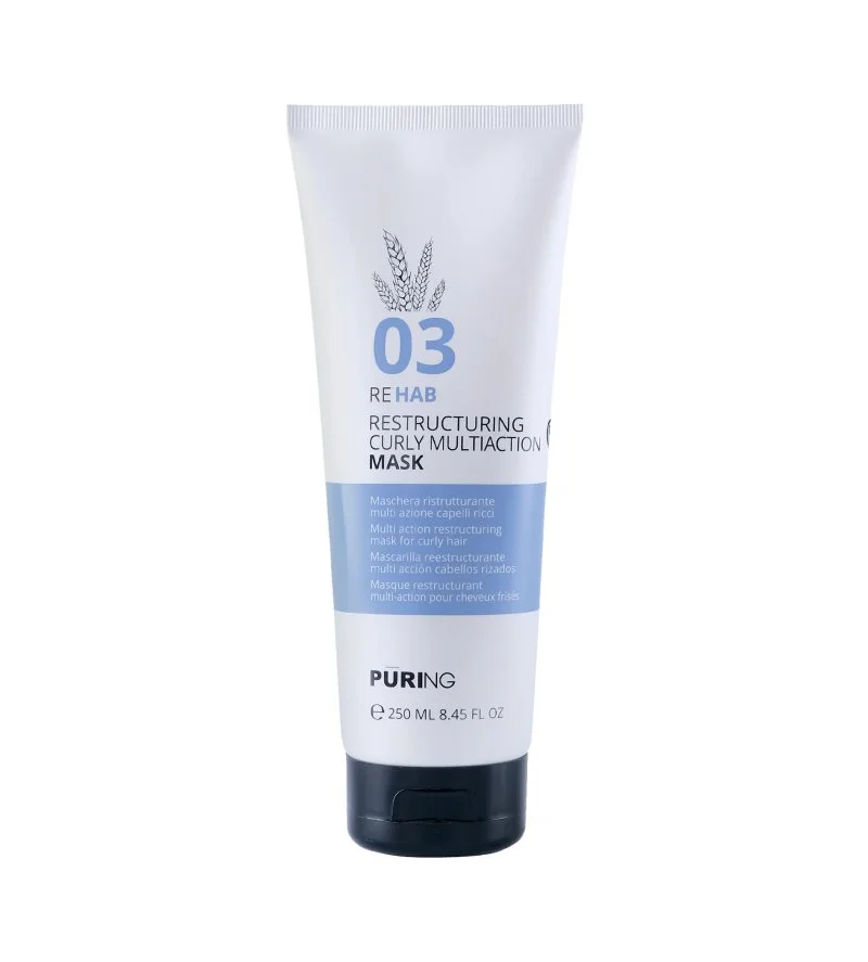03 Rehab Restructuring Curly Multi Action Mask intenzivna vlažilna maska za kodraste, valovite in skodrane lase 250 ml