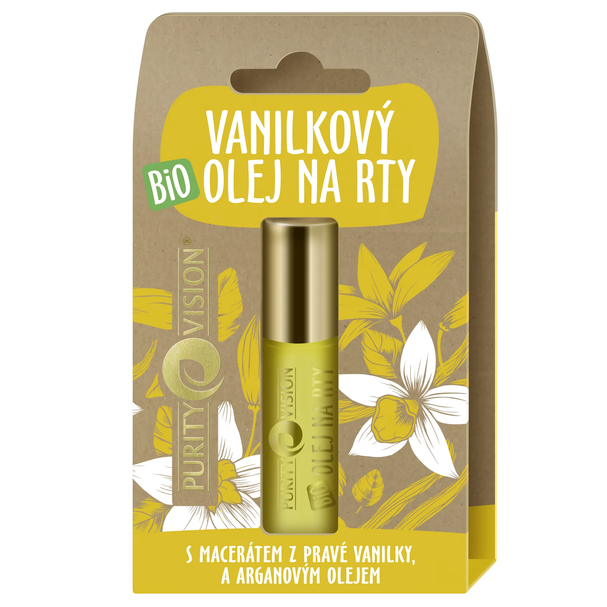 Purity Vision Vanilijevo olje za ustnice BIO (10 ml) - dišeča pomoč za suhe ustnice