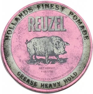 REUZEL Styling Pink Pomade Grease Heavy Hold pomada za lase s srednjim utrjevanjem in sijajem 113 g za moške