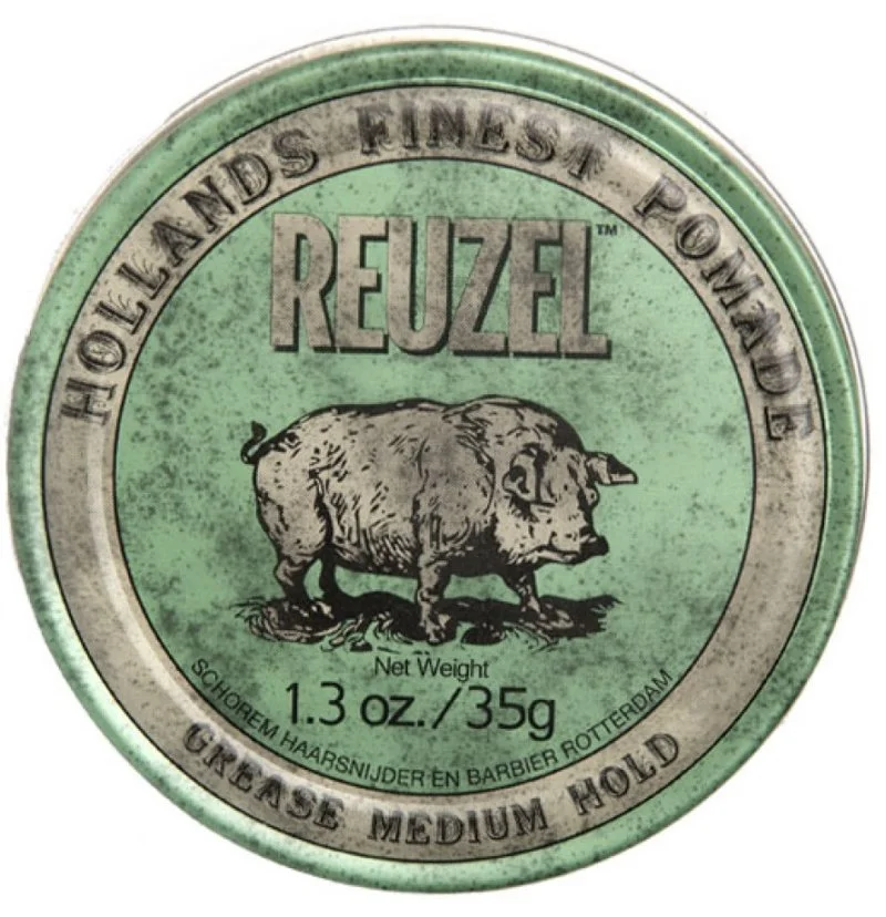 Styling Green Pomade Grease Medium Hold pomada za lase s srednjim utrjevanjem in sijajem 35 g za moške