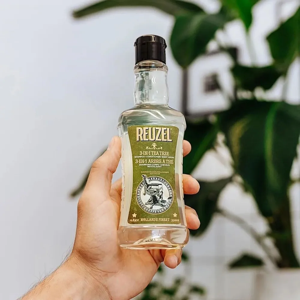 3-v-1 šampon-balzam-gel za prhanje z oljem čajevca za moške 350 ml