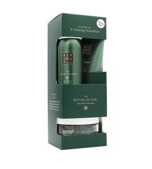 Rituals The Ritual of Jing darilni set gel za prhanje 50 ml + piling za telo 125 g + krema za telo