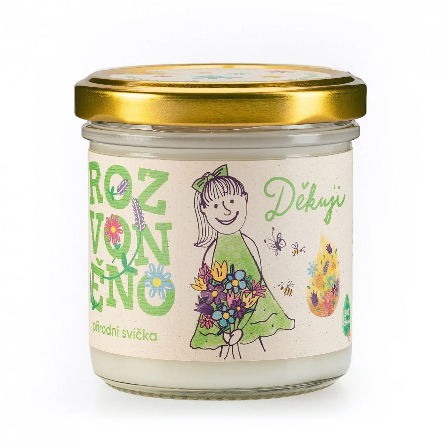 Rozvoněno Dišeča sveča - Hvala (130 ml) - z grenivko, limeto in bergamotko