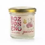 Rozvoněno Dišeča sveča - Unique (130 ml) - z geranijo in palmovo vrtnico